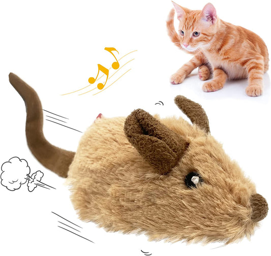 "Entertain and Engage Your Indoor Cat with Interactive Cat Toys for Fun Exercise and Realistic Mouse Sounds!"
